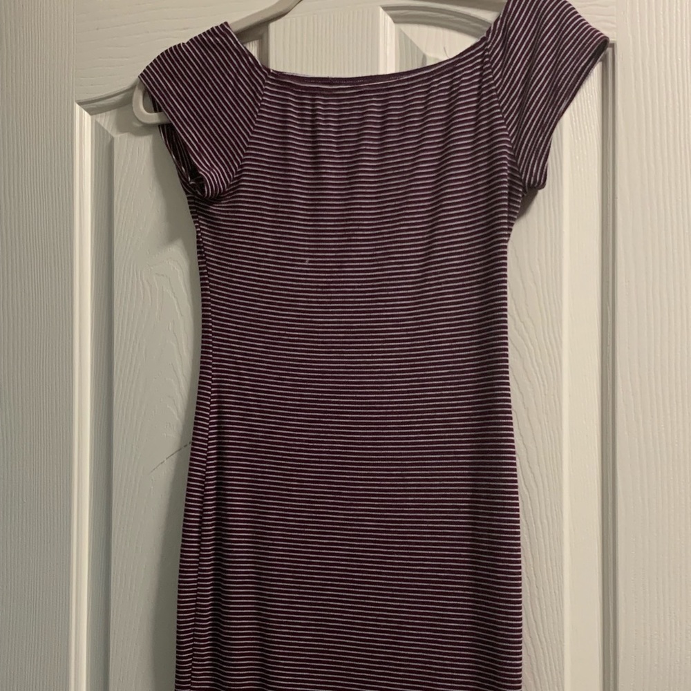 Off the shoulder mini t shirt dress